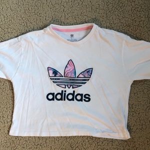 Tie dye adidas crop top - see description!